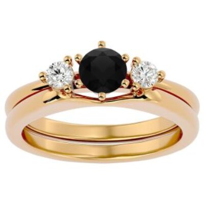 Black Diamond Rings | 1/2 Carat Black Diamond Solitaire Ring