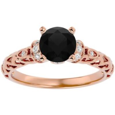 Black Diamond Rings | 2 1/4 Carat Vintage Black Diamond Ring