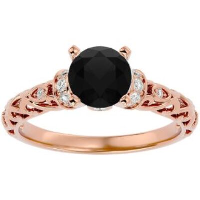 Black Diamond Rings | 1 3/4 Carat Vintage Black Diamond Ring