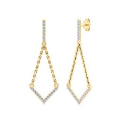 Diamond Drop Earrings | Diamond Chandelier Earrings In Gold