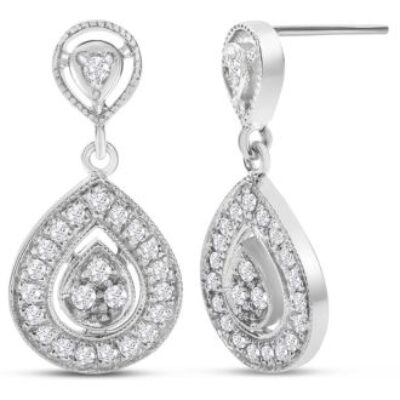 Diamond Drop Earrings | Diamond Drop Earrings In Gold