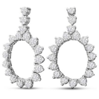 Diamond Drop Earrings | Diamond Chandelier Earrings In Gold