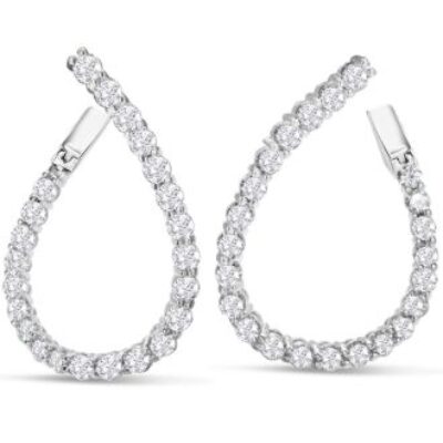 Diamond Hoop Earrings | Diamond Hoop Earrings In Gold