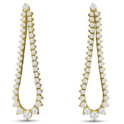 Diamond Drop Earrings | Diamond Chandelier Earrings In Gold