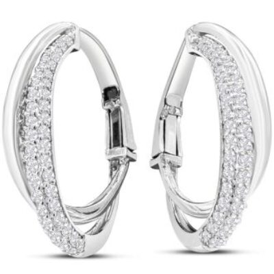 Diamond Hoop Earrings | Diamond Hoop Earrings In Gold