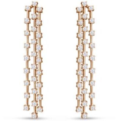 Diamond Drop Earrings | Diamond Chandelier Earrings In Gold