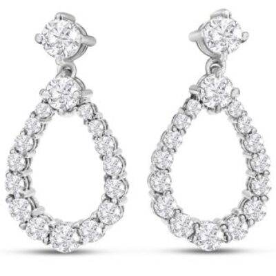 Diamond Drop Earrings | Diamond Chandelier Earrings In Gold