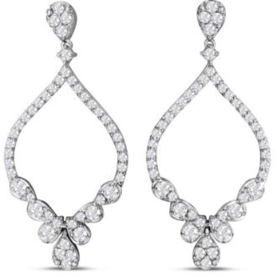 Diamond Drop Earrings | Diamond Chandelier Earrings In Gold