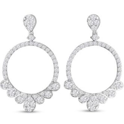 Diamond Drop Earrings | Diamond Chandelier Earrings In Gold