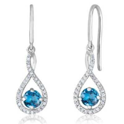 Blue Topaz Earrings | Blue Topaz Drop Earrings