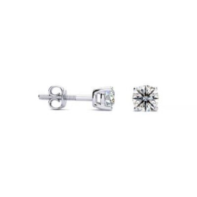 Diamond Stud Earrings | 1/4 Carat Diamond Stud Earrings In 14 Karat White Gold | SuperJeweler